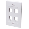 Imagen de TAPA (FACEPLATE) 4 PERFORACION BLANCO