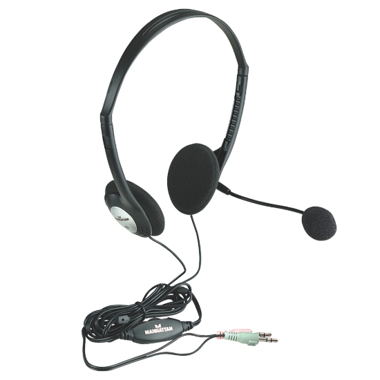 Imagen de AUDIFONO C/MICROFONO ESTANDAR PLASTICO