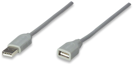Imagen de Cable USB Ext. Tipo A 1.8M, Gris