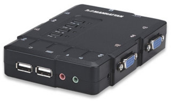 Imagen de MUX KVM Desktop USB 4:1 con Cables+Audio