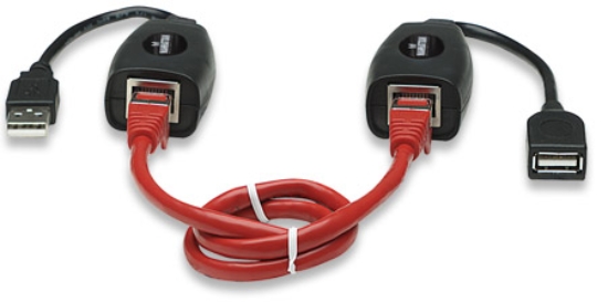 Imagen de Cable USB Ext. Activa Tipo A 60M, via RJ45