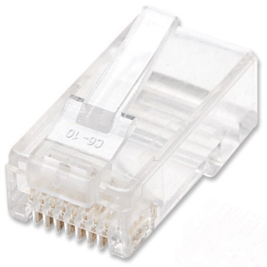 Imagen de PLUG RJ45 CAT 6 UTP MULTIFILAR 100 PZAS