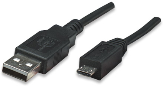 Imagen de Cable USB V2.0 A-Micro B, 0.5M Negro