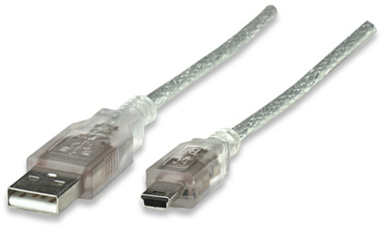 Imagen de Cable USB V2.0 A-Mini B 1.8M Plata