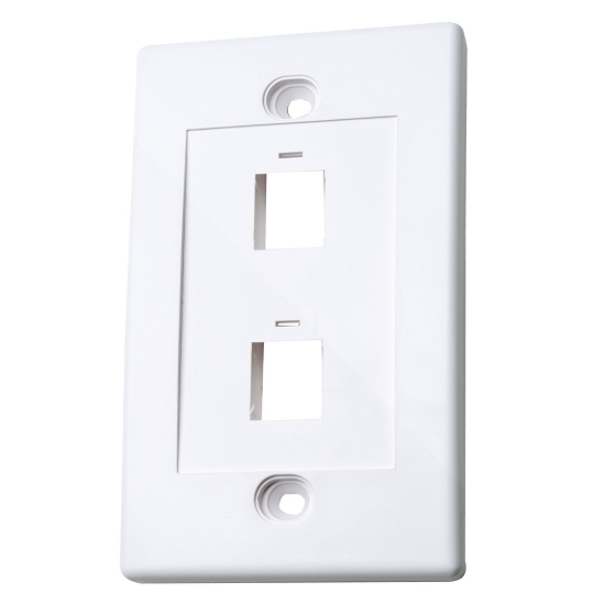 Imagen de TAPA (FACEPLATE) 2 PERFORACION BLANCO