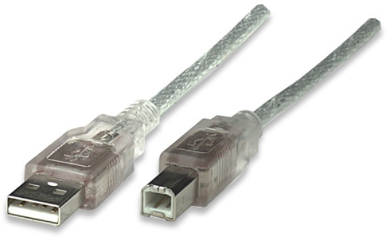 Imagen de Cable USB V2.0 A-B  1.8M, Plata