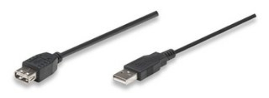 Imagen de Cable USB V2.0 Ext. Tipo A  1.8M Negro