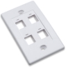 Imagen de TAPA (FACEPLATE) 4 PERFORACION BLANCO