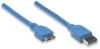 Imagen de Cable USB V3.2 A-Micro B 2.0M Azul, 5Gbps