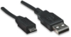 Imagen de Cable USB V2.0 A-Micro B, 0.5M Negro