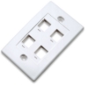 Imagen de TAPA (FACEPLATE) 4 PERFORACION BLANCO