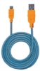 Imagen de *Cable USB V2 A-Micro B, Blister Textil 1.0M Naranja/Azul