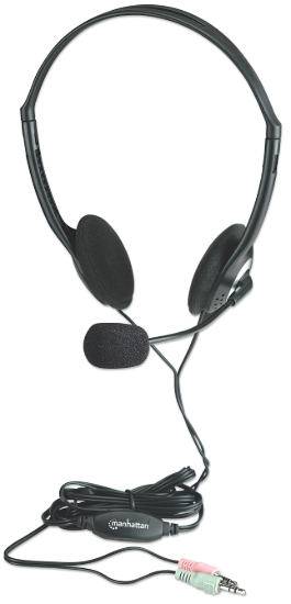 Imagen de AUDIFONO C/MICROFONO ESTANDAR PLASTICO