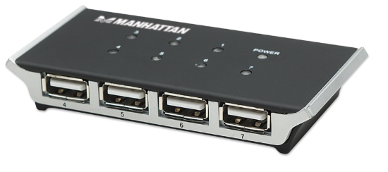 Imagen de *HUB USB V2.0  7 Ptos CON Fuente Negro