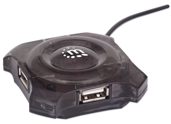 Imagen de HUB USB-A 4 Ptos Negro Economico