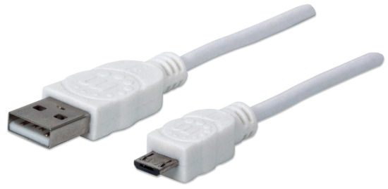 Imagen de Cable USB V2.0 A-Micro B, 1.8M Blanco