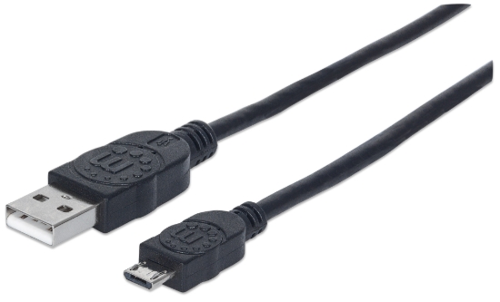 Imagen de Cable USB V2.0 A-Micro B, 3.0M Negro