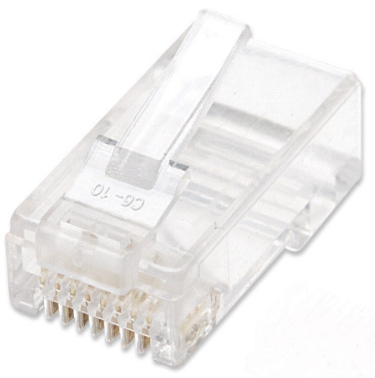 Imagen de PLUG RJ45 CAT 5e UTP SOLIDO 100 Pzas