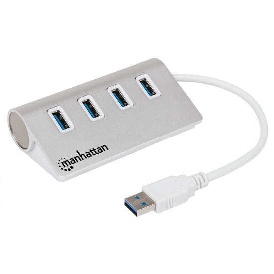 Imagen de HUB USB-A V3.0  4 Ptos A,  Color Aluminio