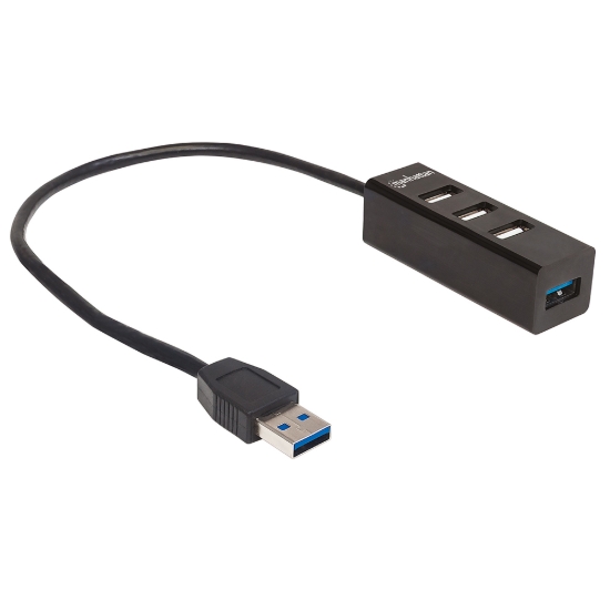 Imagen de HUB USB-A V2.0  3 Ptos y V3.0 1 Pto SIN fuen