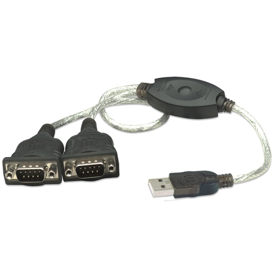 Imagen de Convertidor USB a 2 Puertos DB9 Serial RS232 Blíster