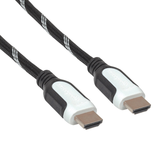 Imagen de *Cable HDMI 2.0 textil M-M 3.0M negro/blanco
