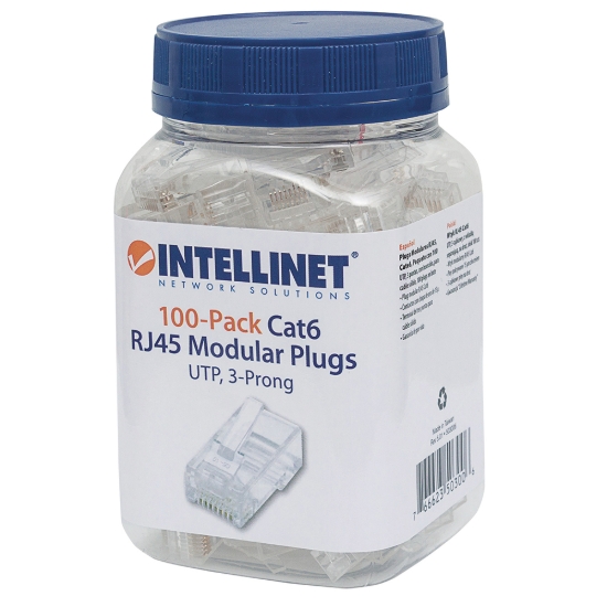 Imagen de PLUG RJ45 CAT 6 UTP SOLIDO 100 PZAS