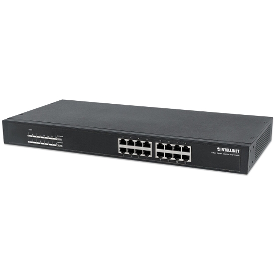 Imagen de PoE Switch GB 16 ptos 19" 30W/pto, 220W