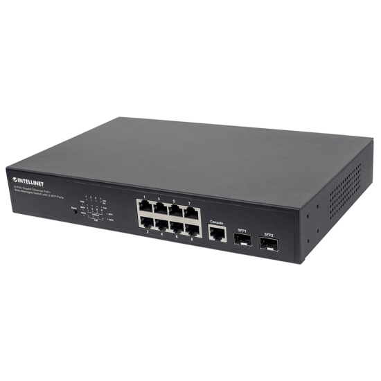 Imagen de PoE Switch WebAdmin GB  8 ptos 30W/pto, 140W, 2 SFP Ports