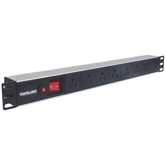 Imagen de Barra PDU  8 cont. Gab/Rack 19", 1U, Contra sobrecarga, On/Off