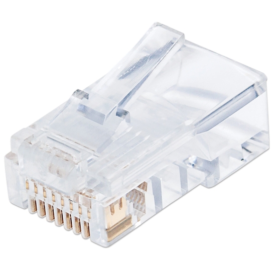 Imagen de PLUG RJ45 CAT 5e UTP SOLIDO PRO 100 Pzas