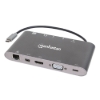 Imagen de Docking USB-C 11 ptos, HDMI/Mini DP/VGA, USB-C PD/3xUSBv3.2,  Red/Audio/SD/micro SD