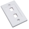 Imagen de TAPA (FACEPLATE) 2 PERFORACION BLANCO