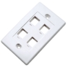 Imagen de TAPA (FACEPLATE) 4 PERFORACION BLANCO
