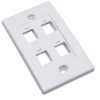 Imagen de TAPA (FACEPLATE) 4 PERFORACION BLANCO