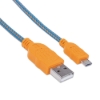 Imagen de Cable USB V2 A-Micro B, Bolsa Textil 1.0M Naranja/Azul