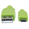 Imagen de *Cable USB V2 A-Micro B, Bolsa Textil 1.0M Verde/Negro