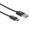 Imagen de Cable USB V2.0 A-C 0.9M Negro 480Mbps