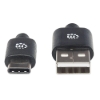 Imagen de Cable USB V2.0 A-C 0.9M Negro 480Mbps