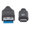 Imagen de Cable USB-C V3.2 C-A  1.0M Negro, 10Gbps