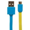 Imagen de Cable USB V2 A-Micro B, Blister PLANO 1.8M Azul/Amarillo