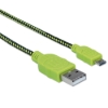 Imagen de Cable USB V2 A-Micro B, Blister Textil 1.0M Negro/Verde