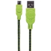 Imagen de Cable USB V2 A-Micro B, Blister Textil 1.0M Negro/Verde