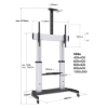 Imagen de Soporte TV tipo carro 100kg, 60" a 100"