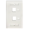 Imagen de TAPA (FACEPLATE)  Blanco 2 Perf. Etiqueta