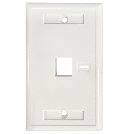 Imagen de TAPA (FACEPLATE)  Blanco 1 Perf. Etiqueta
