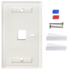 Imagen de TAPA (FACEPLATE)  Blanco 1 Perf. Etiqueta