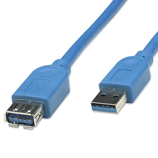 Imagen de Cable USB V3.2 Ext. Tipo A  2.0M Azul, 5Gbps