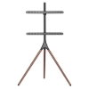 Imagen de Soporte TV c/tripode 32kg, 45" a 65" Aluminio, Acero y Madera, Ajuste Altura