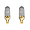 Imagen de Cable Audio Estereo 3.5mm M-M 2.0M Negro/Aluminio Plateado